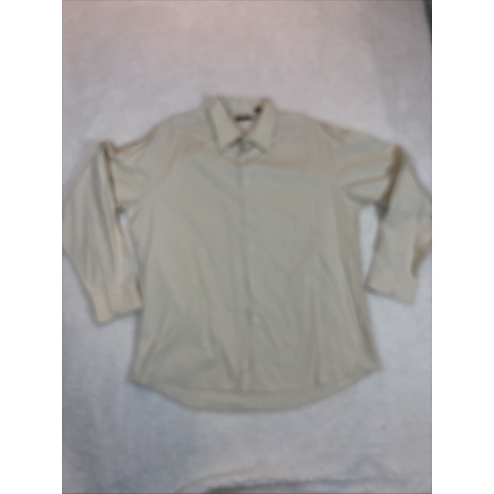 Structure Button Down Shirt Mens XL Tan Excellent Long Sleeve Cotton Stretch